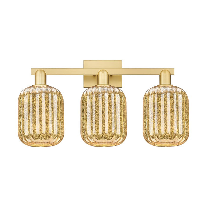Innovations Preston 3Lt 26" Jar Bath Light, Gold/Mercury - 716-3W-SG-G460-7ME