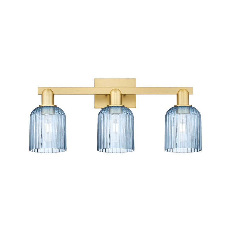 Innovations Bridal Veil 3Lt 24" Bath Light, Gold/Blue - 716-3W-SG-G559-5BL