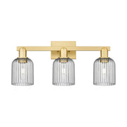 Innovations Bridal Veil 3Lt 24" Bath Light, Gold/Smoke - 716-3W-SG-G559-5SM
