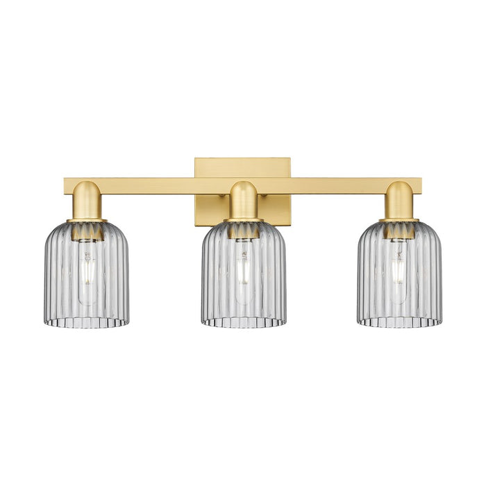Innovations Bridal Veil 3Lt 24" Bath Light, Gold/Smoke - 716-3W-SG-G559-5SM