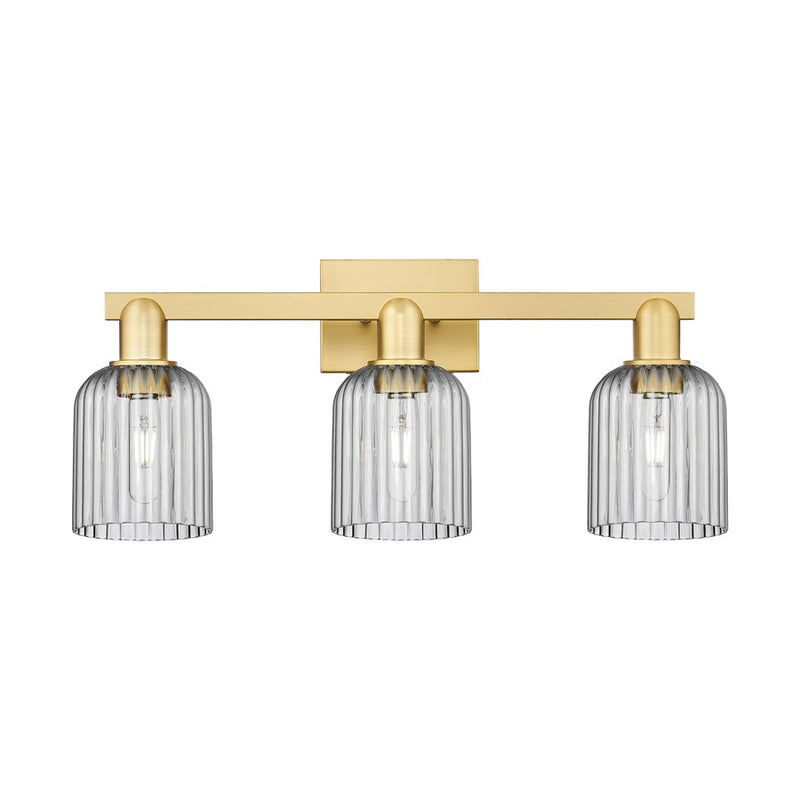 Innovations Bridal Veil 3Lt 24" Bath Light, Gold/Smoke