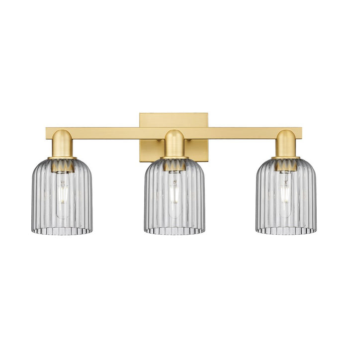 Innovations Bridal Veil 3Lt 24" Bath Light, Gold/Smoke