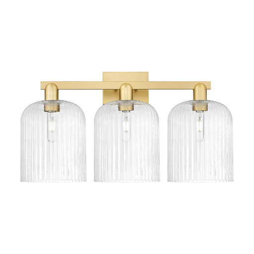 Innovations Bridal Veil 27in 3-Light Bath Vanity | Industrial Satin Gold Steel and Seedy Glass | Bathroom Vanity Light | 27 x | Model 716-3W-SG-G559-8SDY