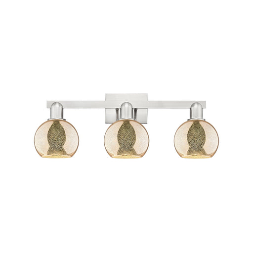 Innovations Athens 24in 3-Light Bath Vanity Light | Industrial Brushed Satin Nickel and Mercury Glass | Bathroom Vanity | 23.88 x | Model 716-3W-SN-G128-6