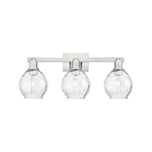 Innovations Waverly 25in 3-Light Bath Vanity | Industrial Brushed Satin Nickel and Clear Glass | Bathroom Vanity & Powder Room | 25 | Model 716-3W-SN-G362
