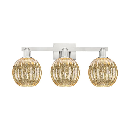 Innovations Preston 3Lt 26" Globe Bath, SN/Mercury - 716-3W-SN-G458-7ME