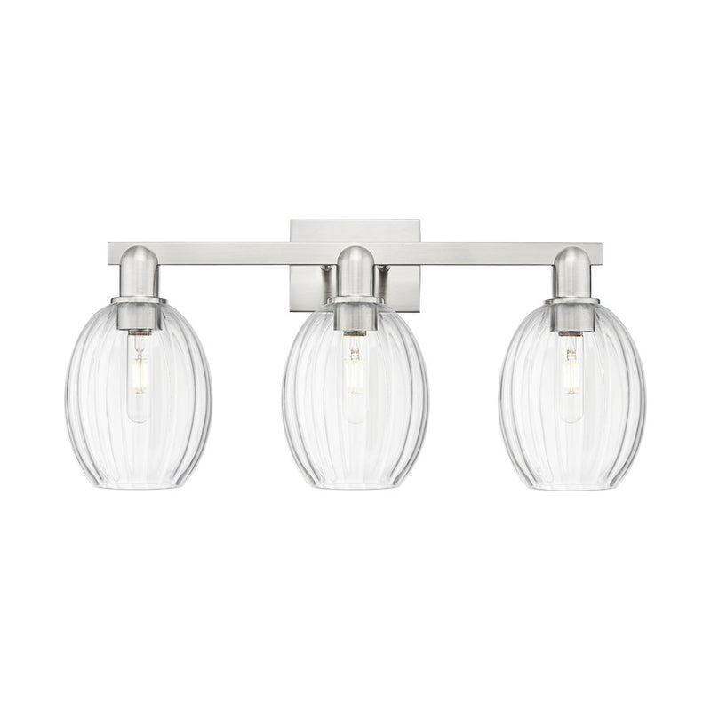 Innovations Preston 3Lt 26" Bell Bath, Satin Nickel/Clear - 716-3W-SN-G459-6CL