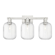 Innovations Preston 3Lt 26" Jar Bath, Satin Nickel/Clear - 716-3W-SN-G460-7CL