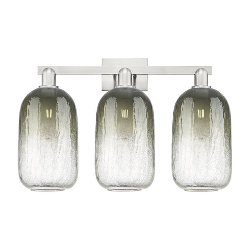 Innovations Brookhaven Cloche 26in 3-Light Bath Vanity Light | Industrial Brushed Satin Nickel and Slate Glass | Bathroom | Model 716-3W-SN-G482-7SL