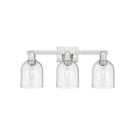 Innovations Bella 24.5in 3-Light Bath Vanity Light | Industrial Brushed Satin Nickel and Seedy Glass | Bathroom Vanity | 24.5 | Model 716-3W-SN-G558-6SDY