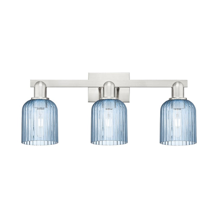 Innovations Bridal Veil 3Lt 24" Bath, Satin Nickel/Blue