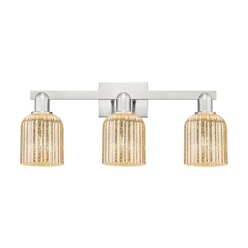 Innovations Bridal Veil 3Lt 24" Bath, Satin Nickel/Mercury