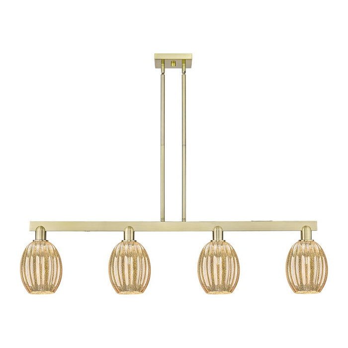 Innovations Preston 4Lt 48" Bell Stem Island Light, AB/MC - 716-4I-AB-G459-6ME