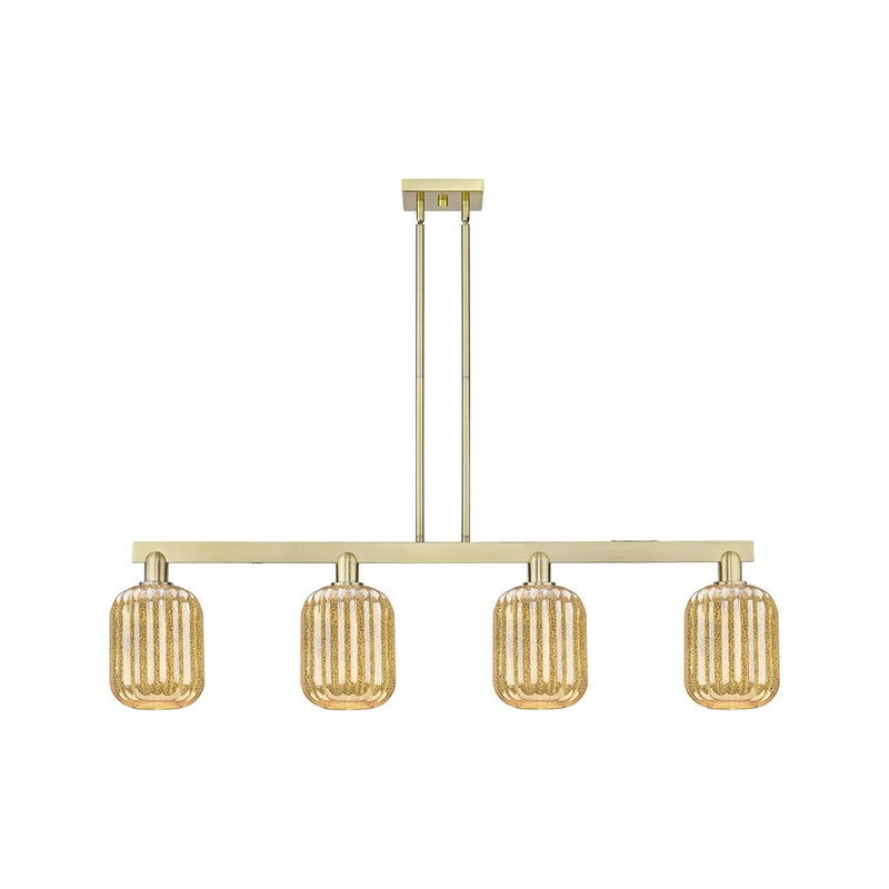 Innovations Preston 4Lt 48" Jar Stem Island Light, AB/MC - 716-4I-AB-G460-7ME