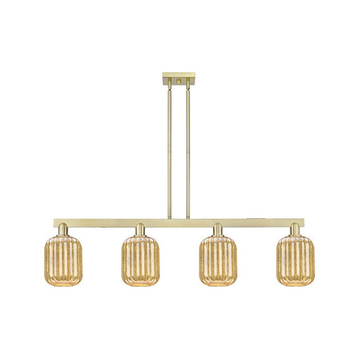 Innovations Preston 4Lt 48" Jar Stem Island Light, AB/MC - 716-4I-AB-G460-7ME