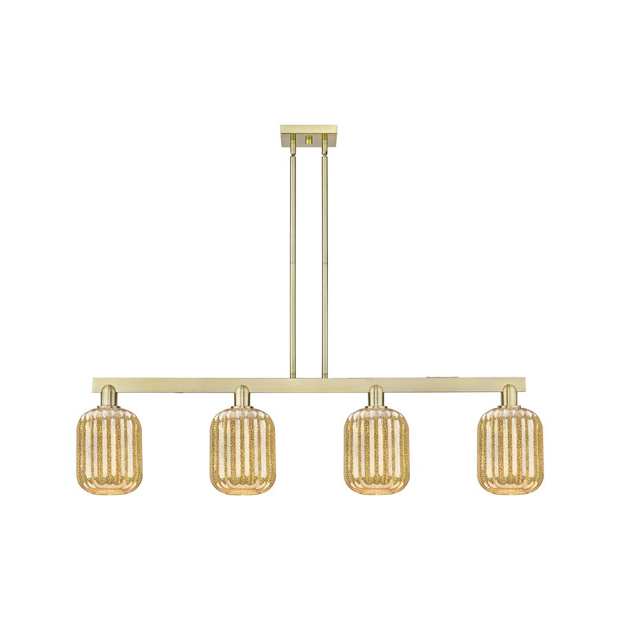 Innovations Preston 4Lt 48" Jar Stem Island Light, AB/MC - 716-4I-AB-G460-7ME