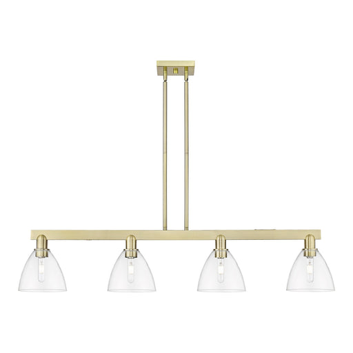 Innovations Bristol 50in 4-Light Island Light | Industrial Antique Brass and Clear Glass | Kitchen Island & Dining Room | Model 716-4I-AB-GBD-752