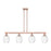 Innovations Preston 4Lt 48" Bell Stem Island, Copper/Clear - 716-4I-AC-G459-6CL