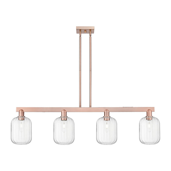 Innovations Preston 4Lt 48" Jar Stem Island Light, CP/Clear - 716-4I-AC-G460-7CL