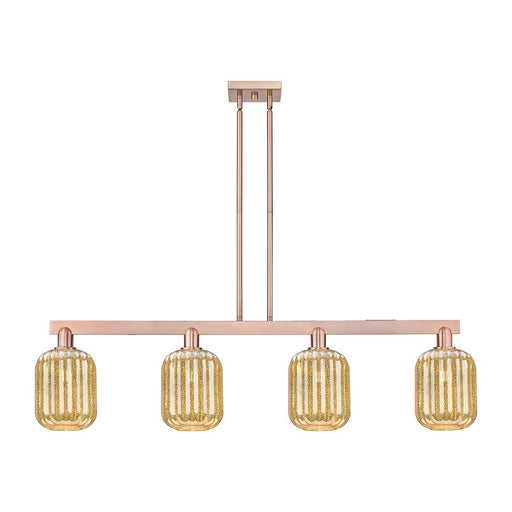 Innovations Preston 4Lt 48" Jar Stem Island Light, CP/MC - 716-4I-AC-G460-7ME