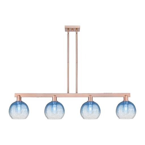 Innovations Brookhaven Globe 4Lt 48" Stem Island, Copper/SB - 716-4I-AC-G483-8SB