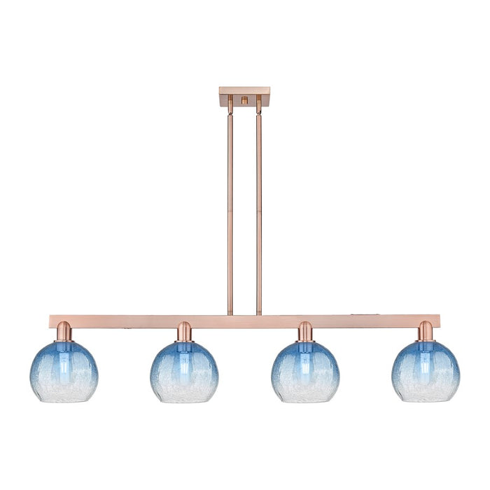 Innovations Brookhaven Globe 4Lt 48" Stem Island, Copper/SB - 716-4I-AC-G483-8SB