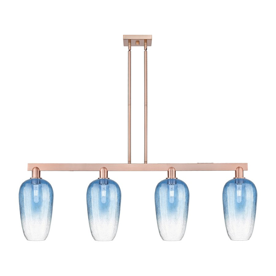 Innovations Brookhaven Flute 4Lt 48" Stem Island, Copper/SB - 716-4I-AC-G484-7SB