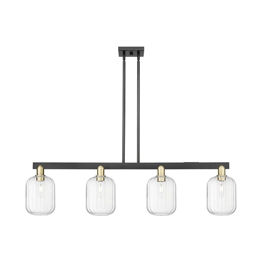 Innovations Preston 4Lt 48" Jar Stem Island Light, BKS/CL - 716-4I-BAB-G460-7CL