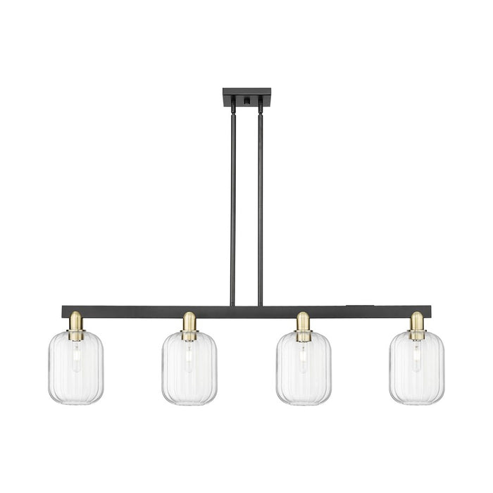 Innovations Preston 4Lt 48" Jar Stem Island Light, BKS/CL - 716-4I-BAB-G460-7CL