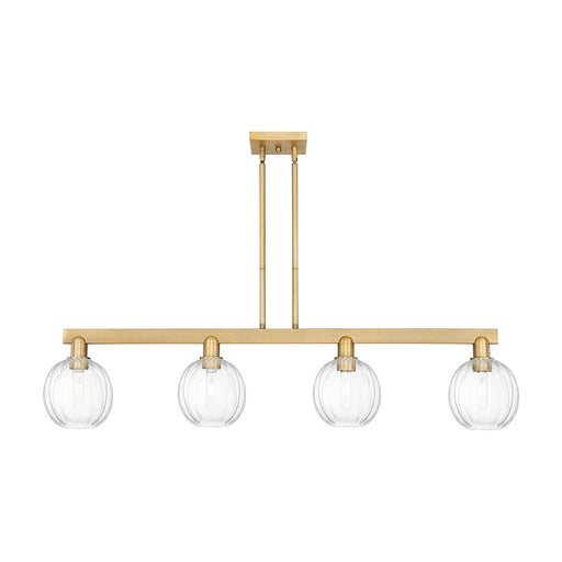Innovations Preston 4Lt 48" Globe Stem Island Light, BB/CL - 716-4I-BB-G458-7CL