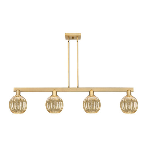 Innovations Preston 4Lt 48" Globe Stem Island Light, BB/MC - 716-4I-BB-G458-7ME