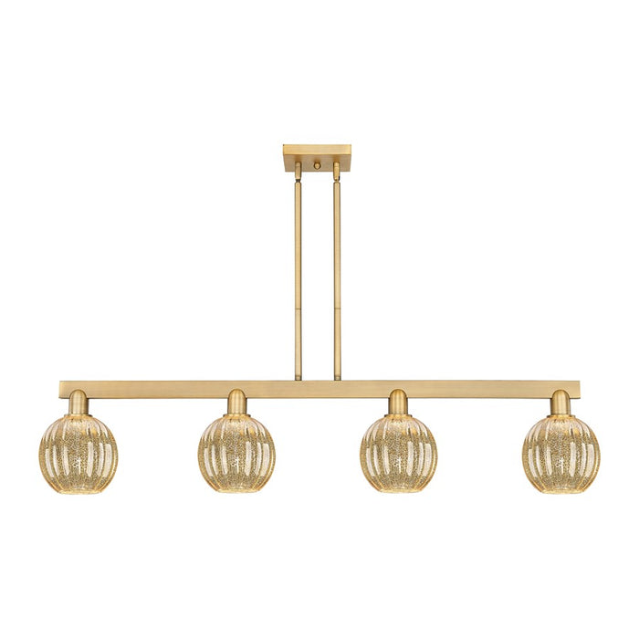 Innovations Preston 4Lt 48" Globe Stem Island Light, BB/MC - 716-4I-BB-G458-7ME
