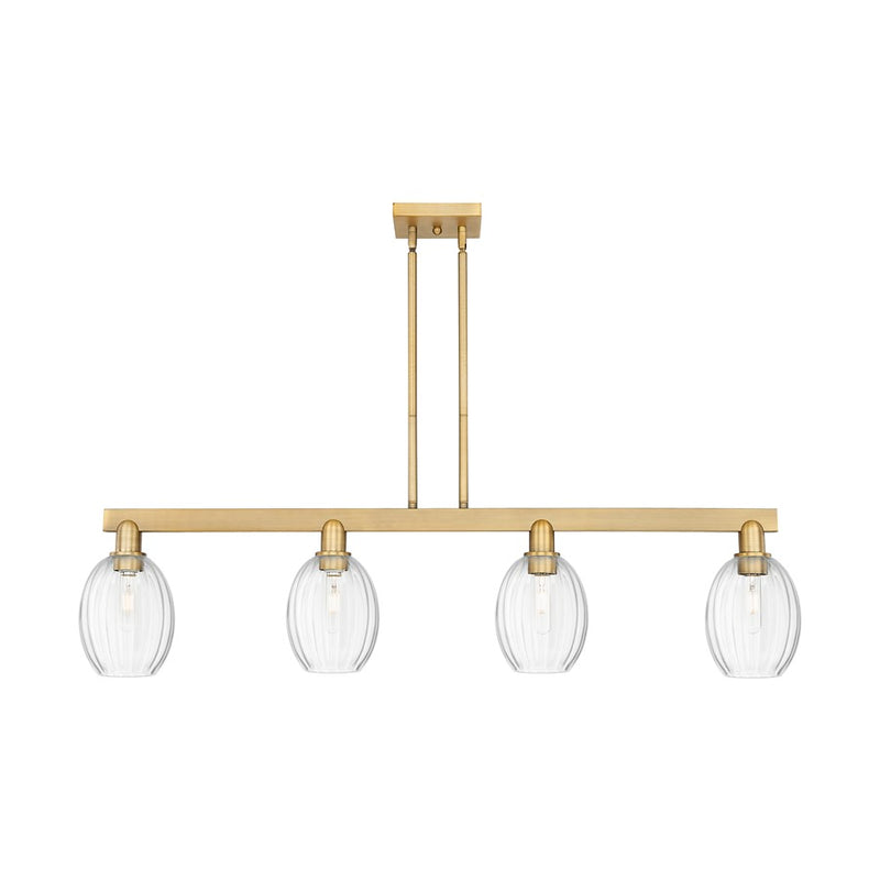 Innovations Preston 4Lt 48" Bell Stem Island Light, BB/CL - 716-4I-BB-G459-6CL