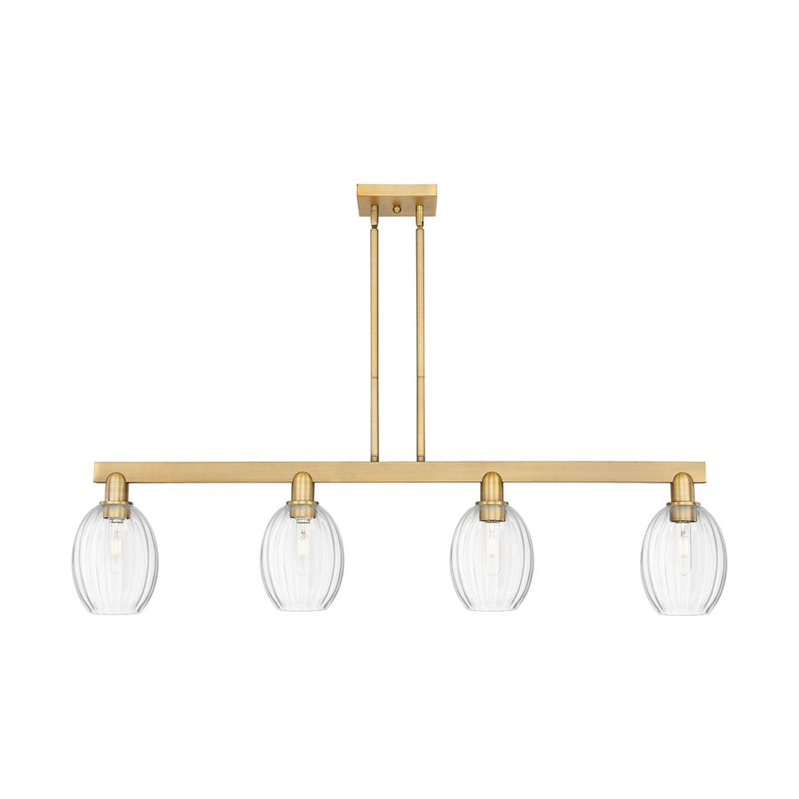 Innovations Preston 4Lt 48" Bell Stem Island Light, BB/CL - 716-4I-BB-G459-6CL
