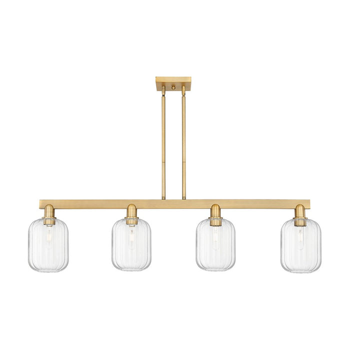 Innovations Preston 4Lt 48" Jar Stem Island Light, BB/Clear - 716-4I-BB-G460-7CL