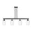 Innovations Preston 4Lt 48" Flute Stem Island Light, BK/CL - 716-4I-BK-G457-6CL