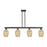 Innovations Preston 4Lt 48" Flute Stem Island Light, BK/MC - 716-4I-BK-G457-6ME
