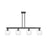 Innovations Preston 4Lt 48" Globe Stem Island Light, BK/CL - 716-4I-BK-G458-7CL