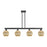 Innovations Preston 4Lt 48" Globe Stem Island Light, BK/MC - 716-4I-BK-G458-7ME