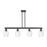 Innovations Preston 4Lt 48" Bell Stem Island Light, BK/CL - 716-4I-BK-G459-6CL
