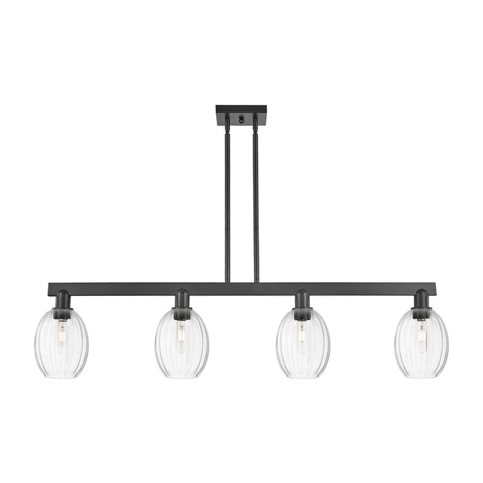 Innovations Preston 4Lt 48" Bell Stem Island Light, BK/CL - 716-4I-BK-G459-6CL