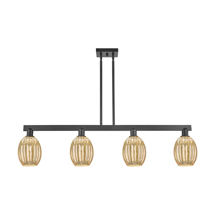 Innovations Preston 4Lt 48" Bell Stem Island Light, BK/MC - 716-4I-BK-G459-6ME