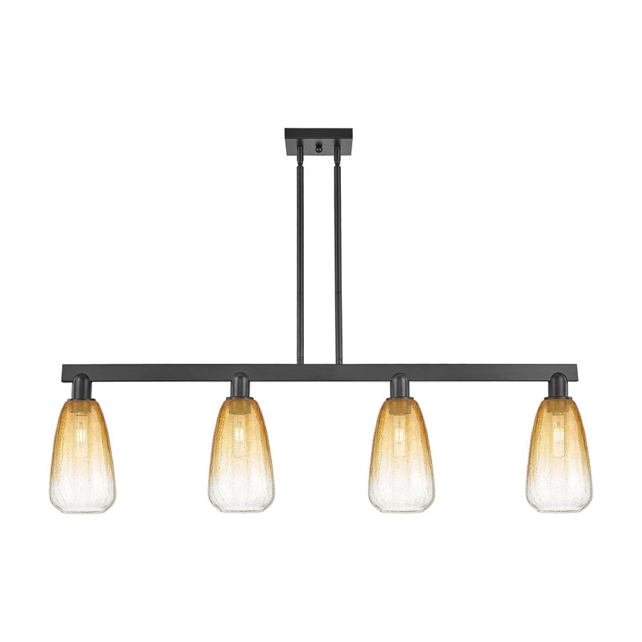 Innovations BH Almond 4Lt 48" Stem Island, BK/AM - 716-4I-BK-G480-6AM