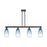 Innovations BH Almond 4Lt 48" Stem Island, BK/SB - 716-4I-BK-G480-6SB