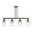Innovations BH Almond 4Lt 48" Stem Island, BK/SL - 716-4I-BK-G480-6SL