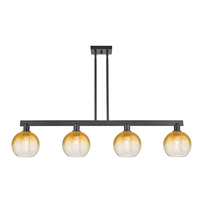 Innovations BH Globe 4Lt 48" Stem Island, BK/AM - 716-4I-BK-G483-8AM