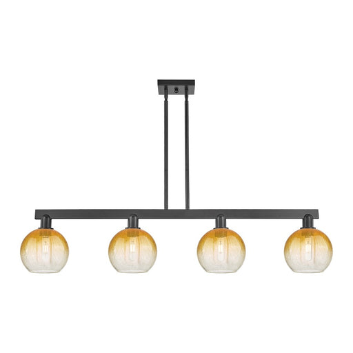 Innovations BH Globe 4Lt 48" Stem Island, BK/AM - 716-4I-BK-G483-8AM