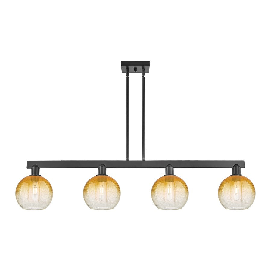 Innovations BH Globe 4Lt 48" Stem Island, BK/AM - 716-4I-BK-G483-8AM