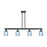Innovations Bridal Veil 4Lt 48" Stem Island Light, BK/BL - 716-4I-BK-G559-5BL