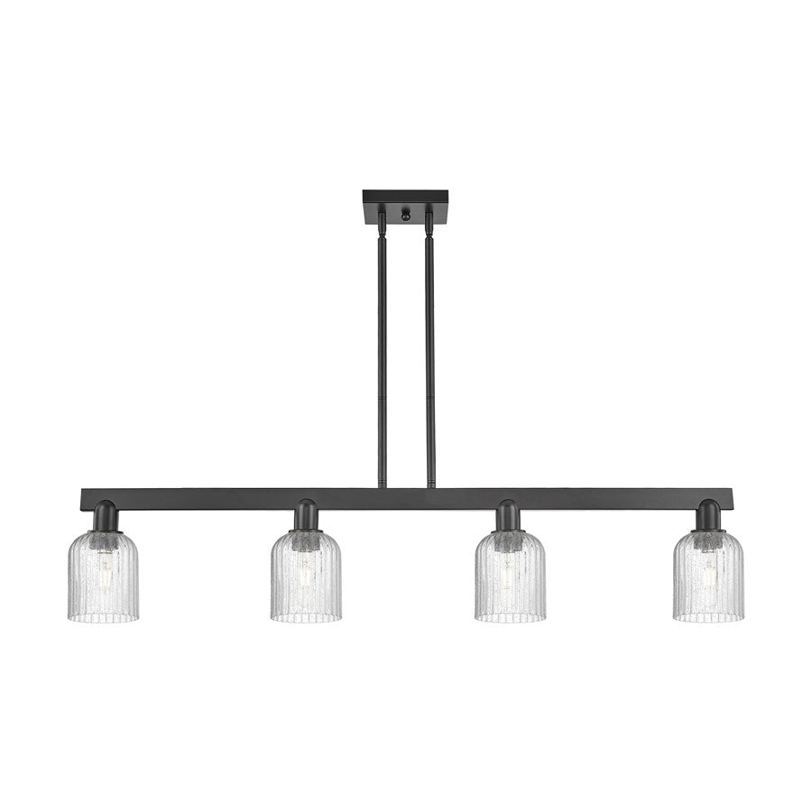 Innovations Bridal Veil 4Lt 48" Stem Island Light, BK/Clear - 716-4I-BK-G559-5CL